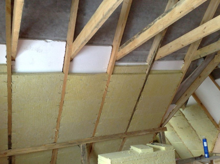 How to insulate the roof of the attic from the inside
