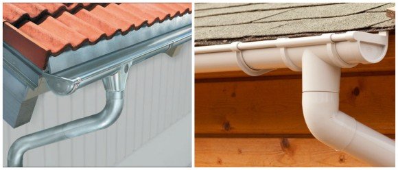 metal and plastic gutter