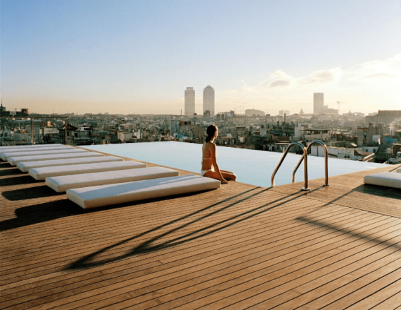 The rooftop Sky Bar at the Grand Central in Barcelona