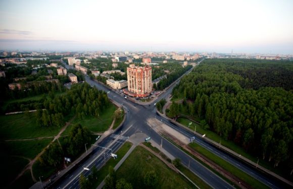 Sikt från tornet i TsNII RTK i St Petersburg