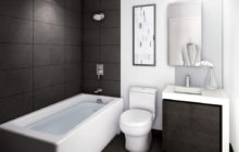 Thiết kế phòng tắm kết hợp với nhà vệ sinh: ý tưởng nội thất