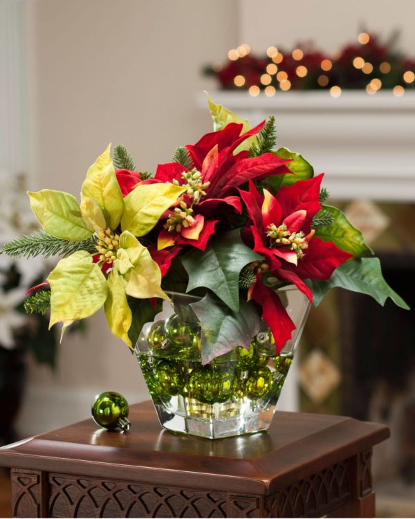 Flowers in a Christmas interior