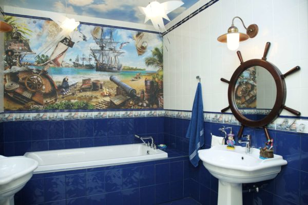 Phòng tắm phong cách hải lý