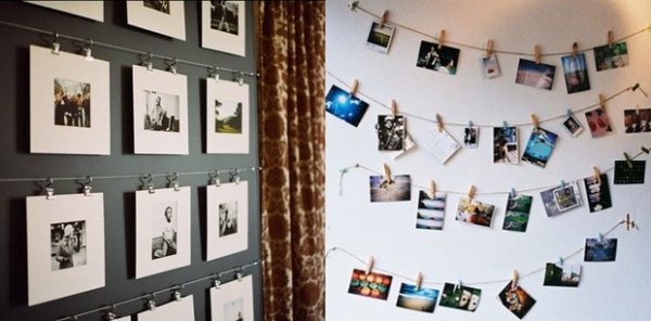 Как да окачите снимки красиво на стената