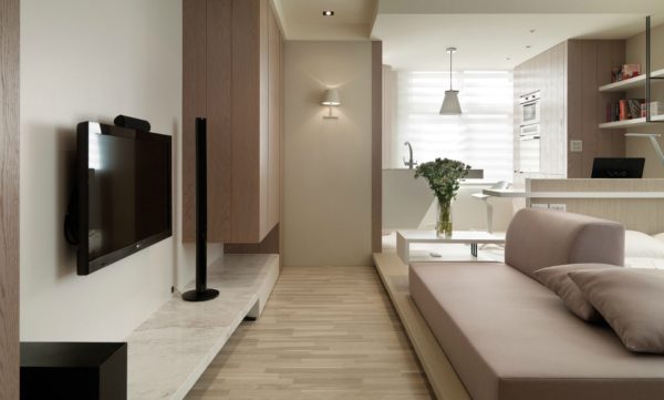 Дизайн на малък едностаен апартамент