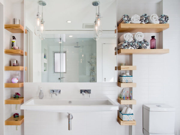 8 idea untuk membuat bilik mandi tanpa kabinet