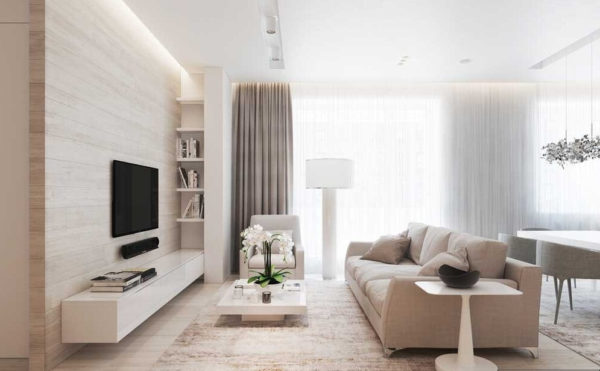 Interior in light colors in a modern style.